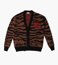 Aries Kurt Knit Cardigan Brown