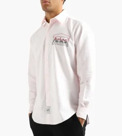 Aries Oxford Stripe Shirt Pink