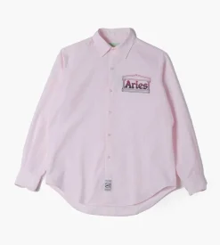 Aries Oxford Stripe Shirt Pink