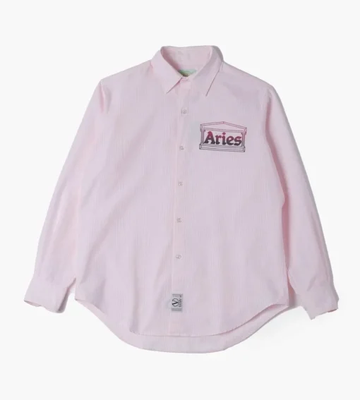Aries Oxford Stripe Shirt Pink