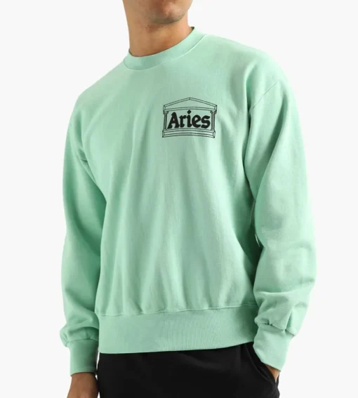 Aries Premium Temple Sweatshirt Aqua