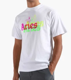 Aries Trippy Aye Duck Tee White