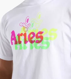 Aries Trippy Aye Duck Tee White
