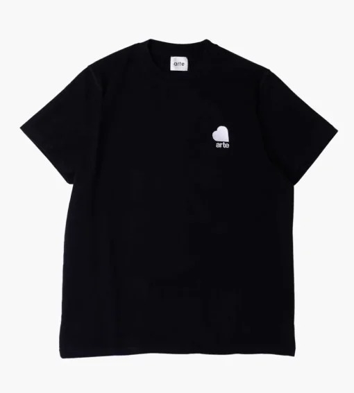 Arte Antwerp Chest Crooked Heart Logo T-Shirt Black