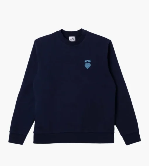 Arte Antwerp Conrad Heart Logo Crewneck Navy