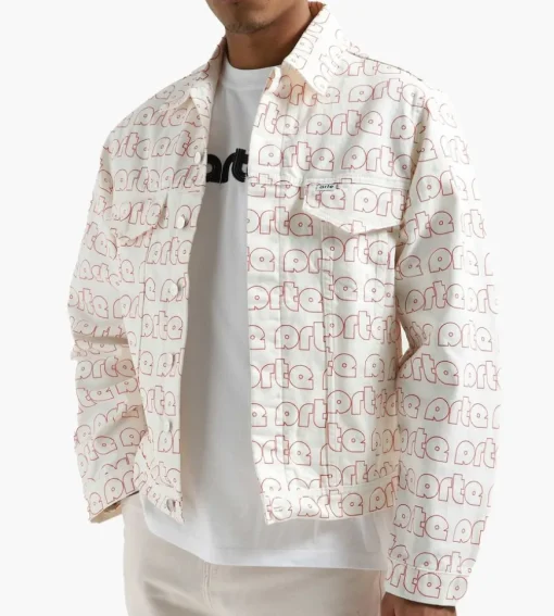 Arte Antwerp Jackson Allover Logo Jacket Red White