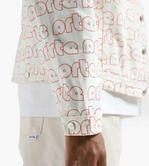 Arte Antwerp Jackson Allover Logo Jacket Red White