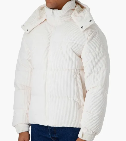Arte Antwerp Joey Corduroy Puffer Jacket Cream