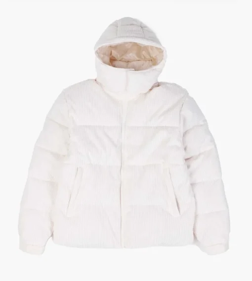 Arte Antwerp Joey Corduroy Puffer Jacket Cream