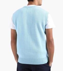 Arte Antwerp Karl Logo Knit Vest Light Blue