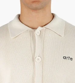 Arte Antwerp Kyle Pocket Knit Knit Sweater Cream