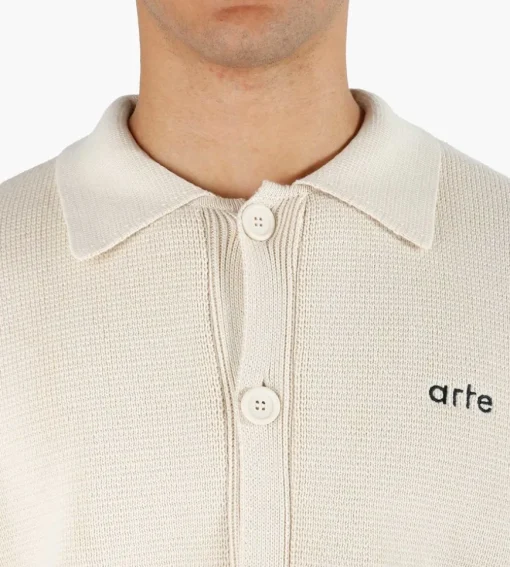 Arte Antwerp Kyle Pocket Knit Knit Sweater Cream
