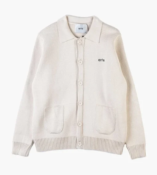 Arte Antwerp Kyle Pocket Knit Knit Sweater Cream