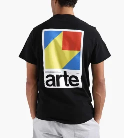 Arte Antwerp Taut Back Y Print T-Shirt Black