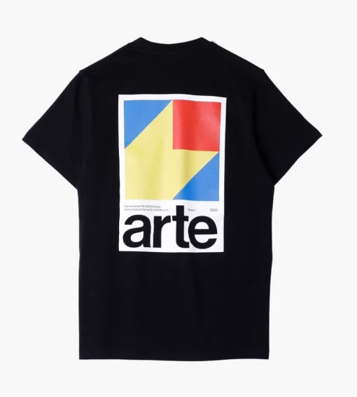 Arte Antwerp Taut Back Y Print T-Shirt Black