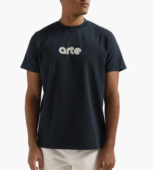 Arte Antwerp Taut Embroidery Logo T-Shirt Navy