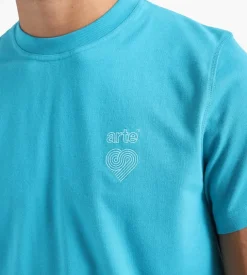 Arte Antwerp Taut Embroidery Logo T-Shirt Lake Blue