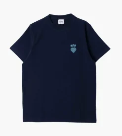 Arte Antwerp Taut Embroidery Heart Logo T-Shirt Navy