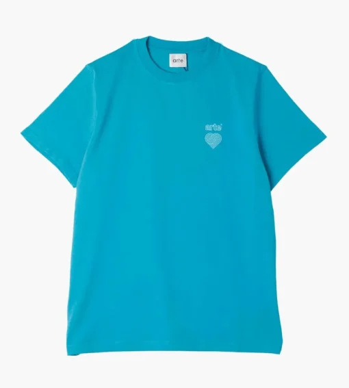 Arte Antwerp Taut Embroidery Logo T-Shirt Lake Blue