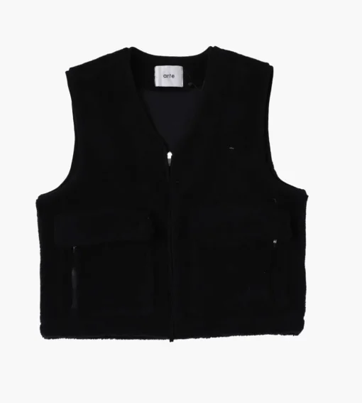 Arte Antwerp Vince Sherpa Vest Black