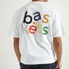 Baskets Falling Letters Multicolour Tee White