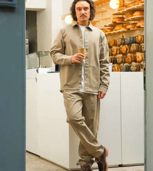 Baskets Heavy Cotton Overshirt Stone