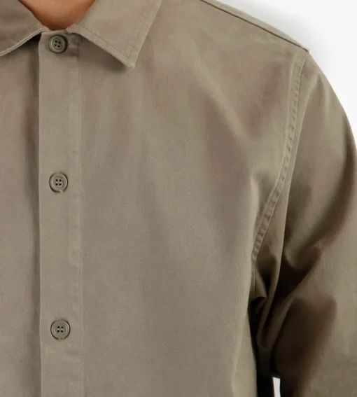 Baskets Heavy Cotton Overshirt Stone