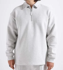 Baskets Modern Half-Zip Polo Ash Grey