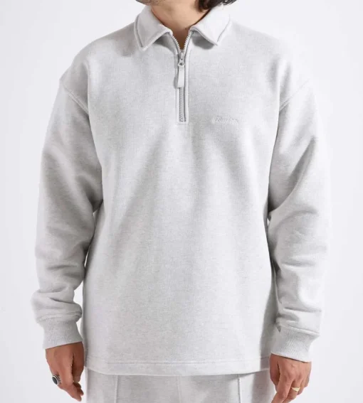 Baskets Modern Half-Zip Polo Ash Grey