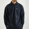 Baskets Modern Half-Zip Polo Navy