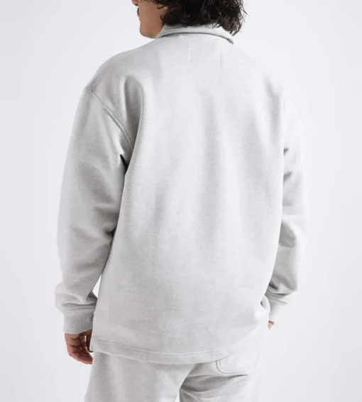Baskets Modern Half-Zip Polo Ash Grey