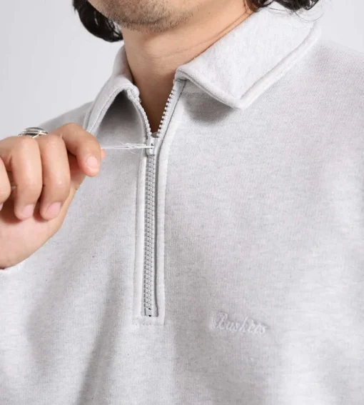 Baskets Modern Half-Zip Polo Ash Grey
