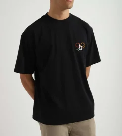 Baskets Outline Flowers Tee Black