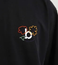 Baskets Outline Flowers Tee Black