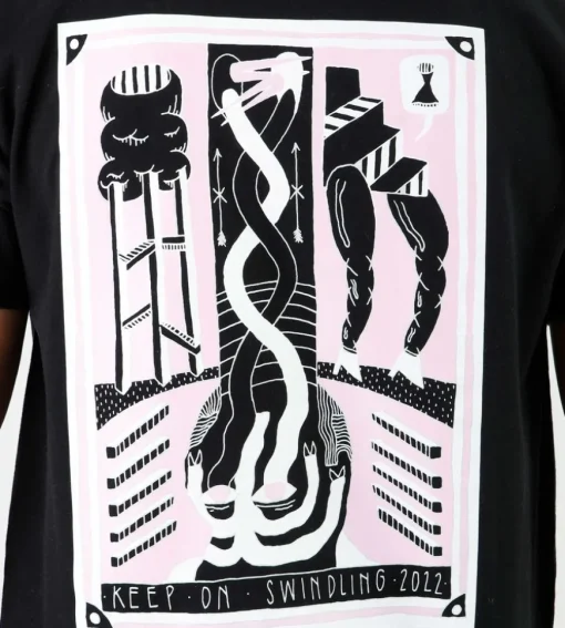 Baskets X Dam Swindle X Steven Lummel Tee Black