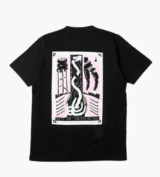 Baskets X Dam Swindle X Steven Lummel Tee Black