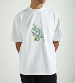 Baskets X Kemkes Grapes Flower Crossstitch Tee White