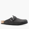 Birkenstock Boston Syn Desert Dust Black Veg Narrow