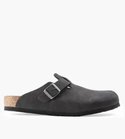 Birkenstock Boston Syn Desert Dust Black Veg Narrow