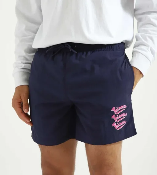 Bisous Skateboards Gianni Velvet Swimshort Navy