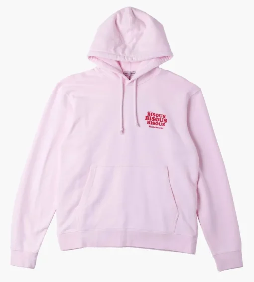 Bisous Skateboards Grease Hoodie Light Pink