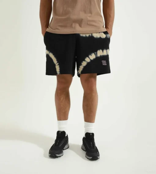 Bisous Skateboards Tie & Dye Shorts Black