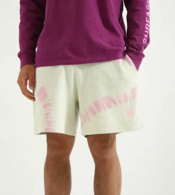 Bisous Skateboards Tie & Dye Shorts Cream
