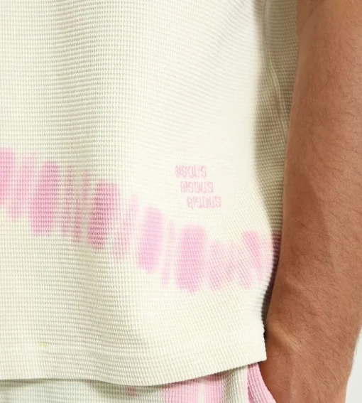 Bisous Skateboards Tie & Dye T-Shirt Cream