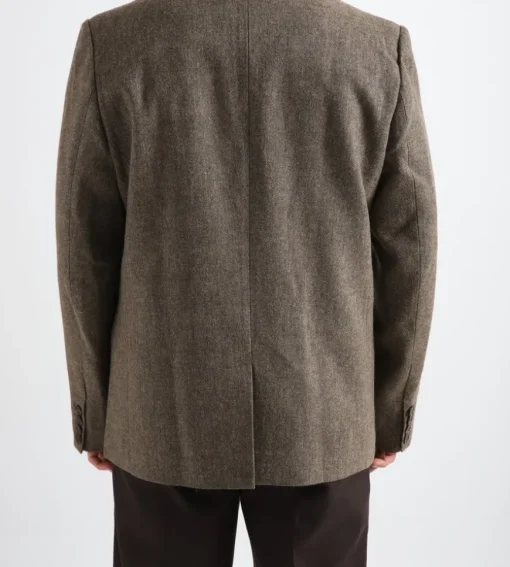 Bram's Fruit Double Breasted Suit Jacket Brown