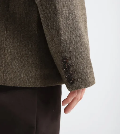 Bram's Fruit Double Breasted Suit Jacket Brown