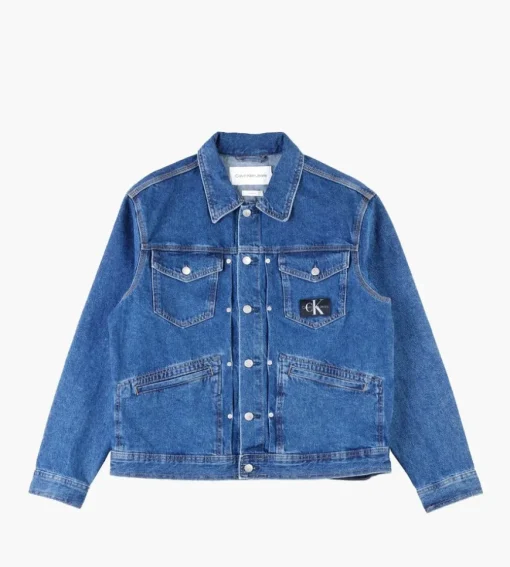 Calvin Klein Archive Denim Jacket Denim Dark