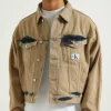 Calvin Klein Boxy Panel Denim Jacket Desert
