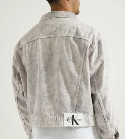 Calvin Klein Boxy Panel Denim Jacket Purple Moon