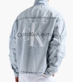 Calvin Klein Oversized Padded Denim Anorak Denim Light